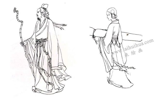 絹本《游秋》步驟圖01