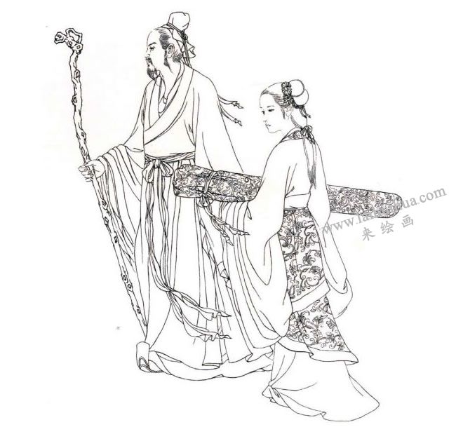 絹本《游秋》步驟圖02