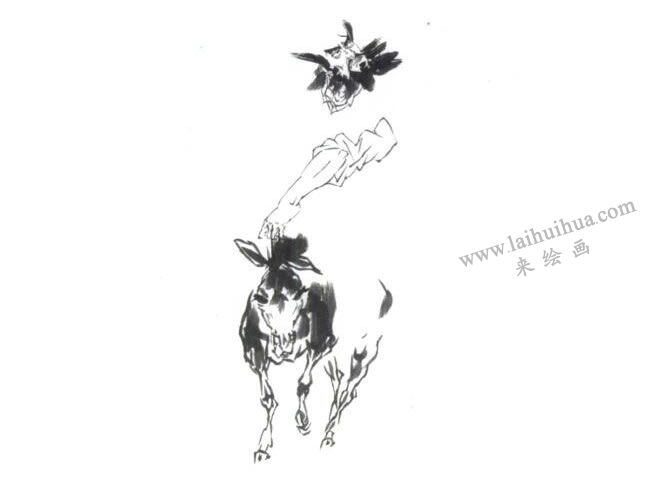 鐘馗《巡山圖》畫法步驟圖01