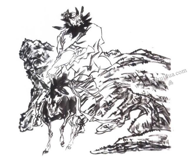 鐘馗《巡山圖》畫法步驟圖02