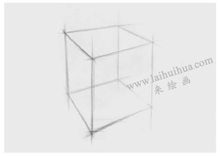 正方體素描的畫法塑造步驟01