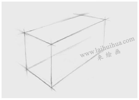 長方體素描的畫法步驟01