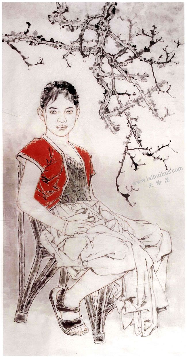 中國(guó)畫《初春》的創(chuàng)作步驟04