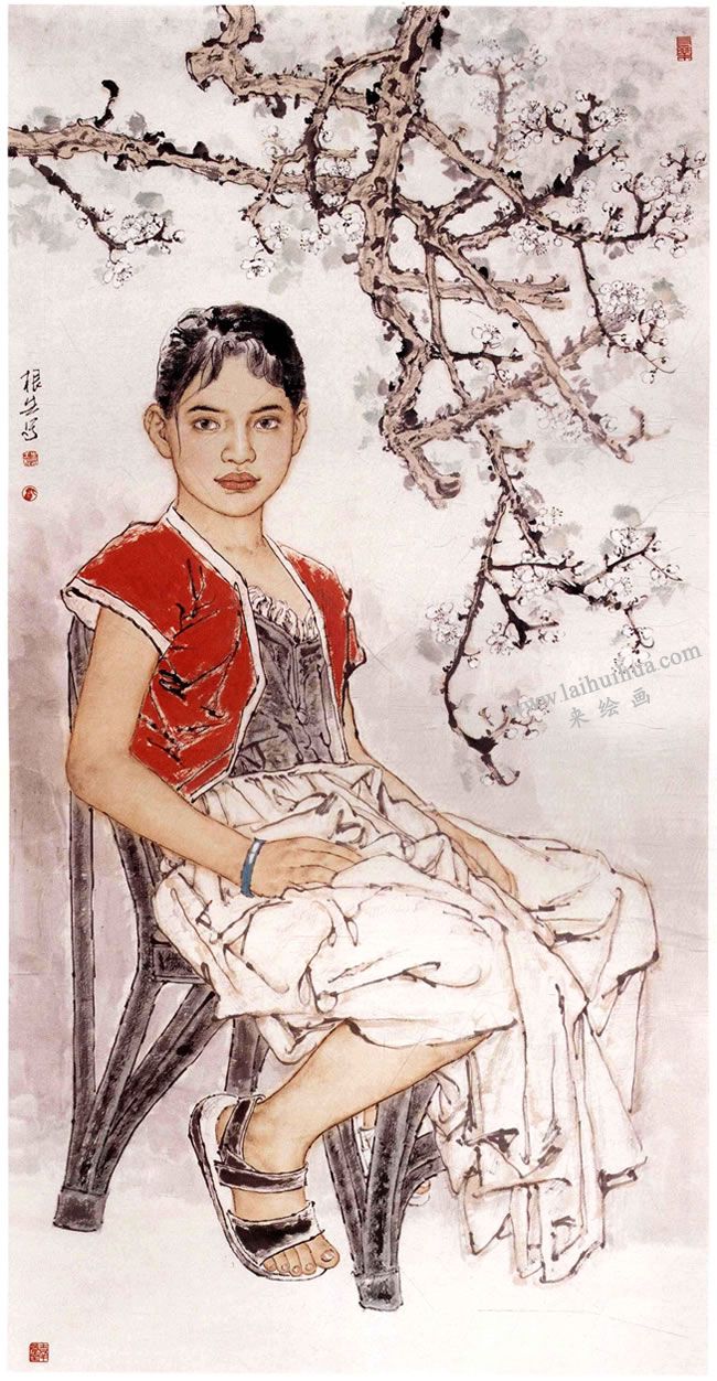 中國(guó)畫《初春》的創(chuàng)作步驟05
