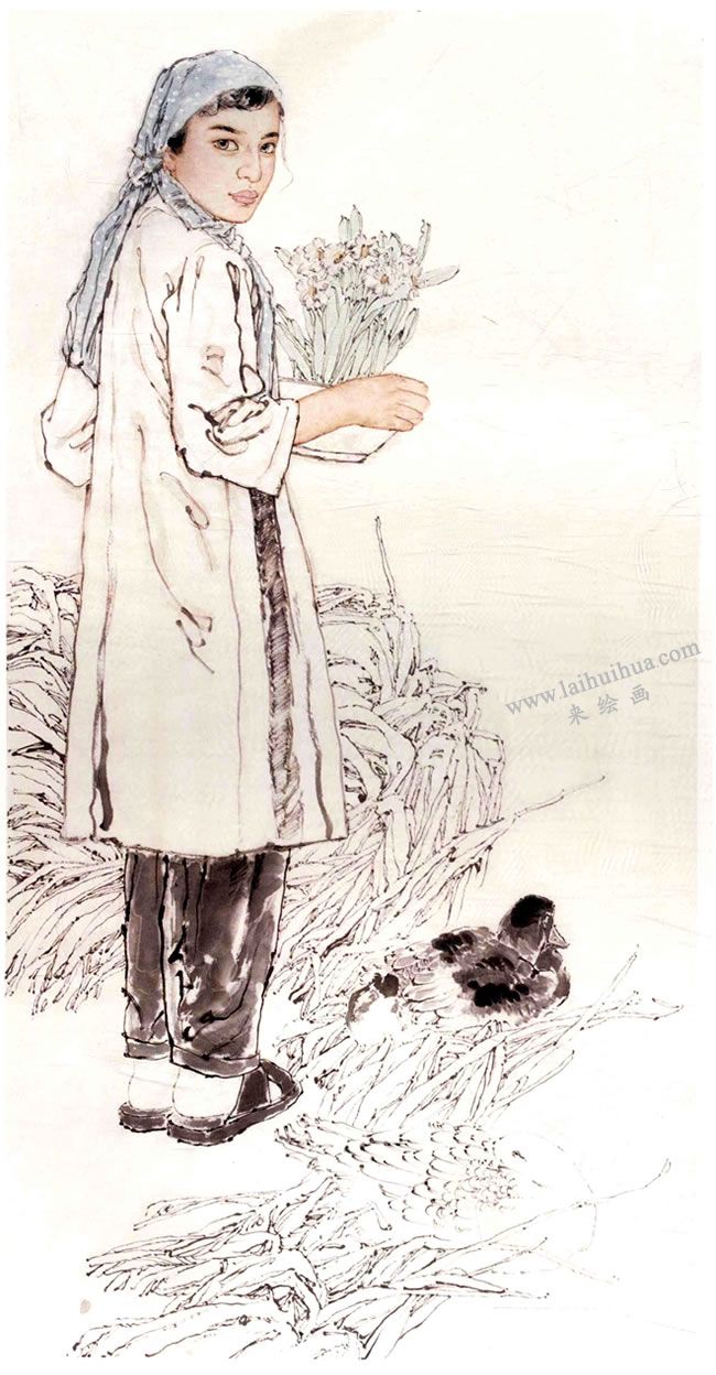 中國畫《江邊晚露》創(chuàng)作步驟04