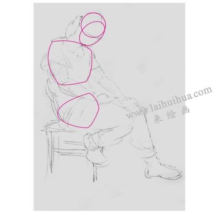 坐姿人物速寫(xiě)寫(xiě)生步驟01