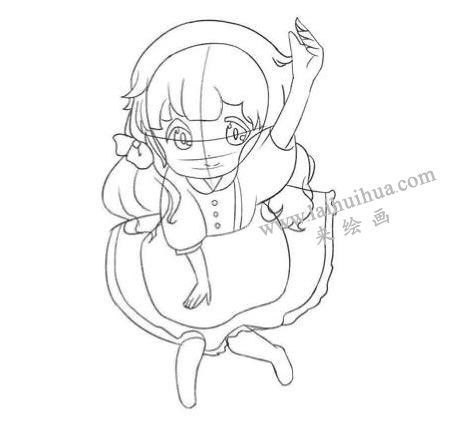 可愛花仙子Q版美少女繪制流程步驟02