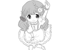 可愛花仙子Q版美少女繪制步驟