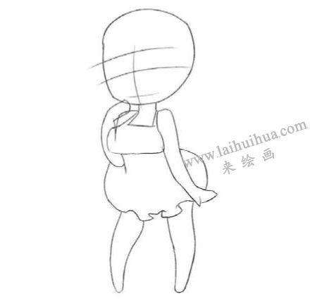 愛美時尚妞Q版美少女繪制步驟01