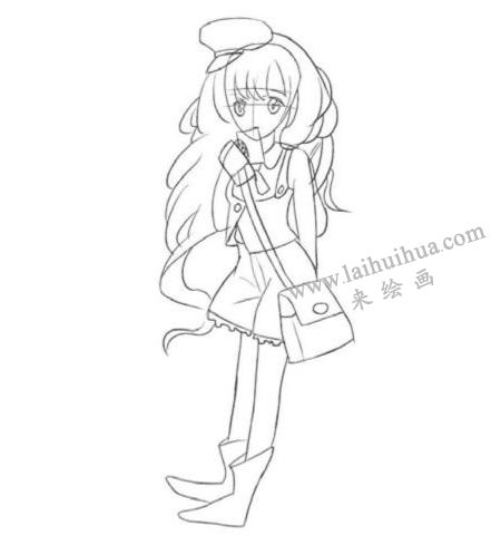 美麗兔女孩Q版美少女繪制步驟02