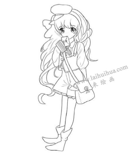 美麗兔女孩Q版美少女繪制步驟03