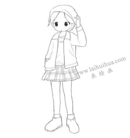 呆萌美少女Q版美少女繪制步驟03