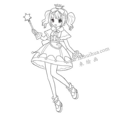 雙馬尾Q版美少女繪制步驟02