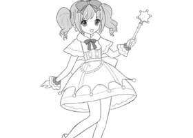 雙馬尾Q版美少女繪制步驟