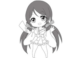 漂亮少女Q版美少女頭部繪制步驟