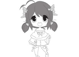 幼稚園的小淘氣Q版美少女頭部繪制步驟