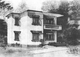 素描住宅建筑寫生步驟