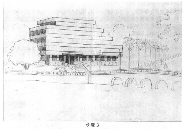 素描專家大樓寫生步驟03