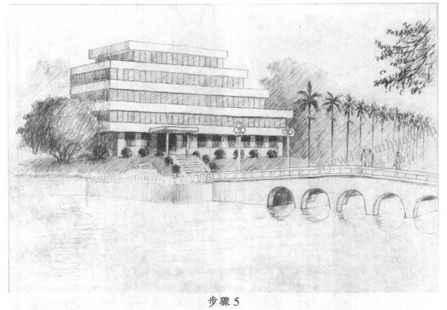 素描專家大樓寫生步驟05