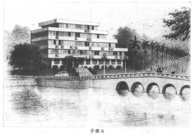素描專家大樓寫生步驟06