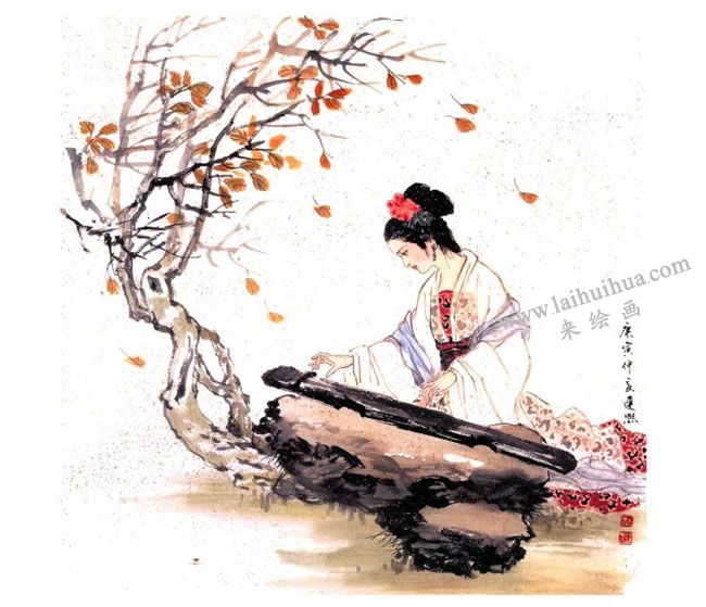 撫琴圖步驟圖07