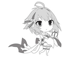 拿物體的少女Q版人物的繪制步驟