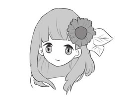 Q版女孩恬靜元素的繪制步驟