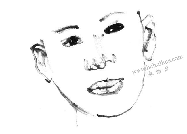 中國寫意人物畫技法六級(jí)步驟圖01