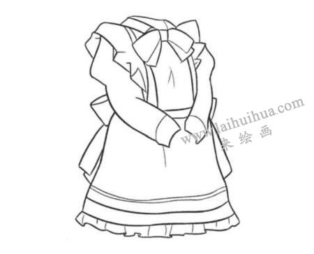 女仆服飾Q版繪制步驟02