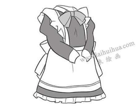 女仆服飾Q版繪制步驟03