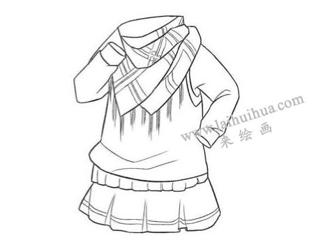 學(xué)生服飾Q版繪制步驟02