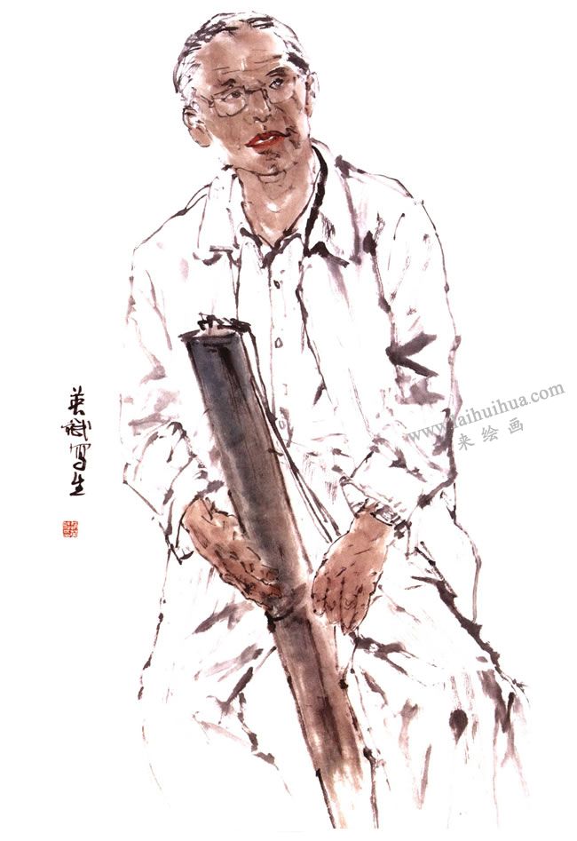 中國寫意人物畫技法九級步驟圖05