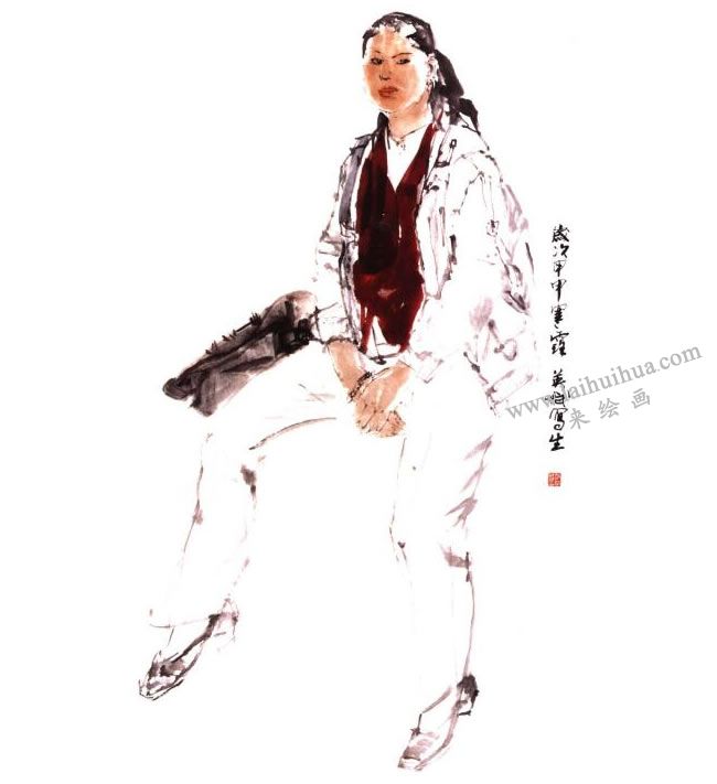 中國寫意人物畫技法十級步驟圖05