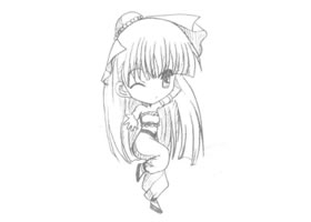 運(yùn)動(dòng)型Q版美少女大圖