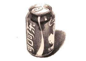 可樂(lè)罐素描畫(huà)法步驟