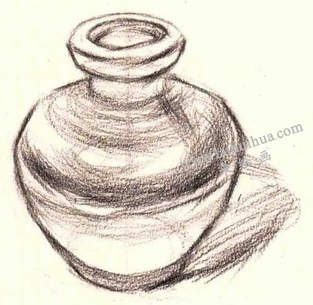 陶罐素描創(chuàng)作步驟01
