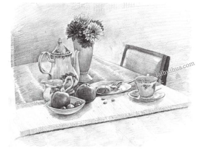 咖啡廳素描畫法步驟06