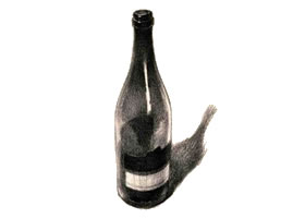 紅酒瓶素描畫(huà)法步驟