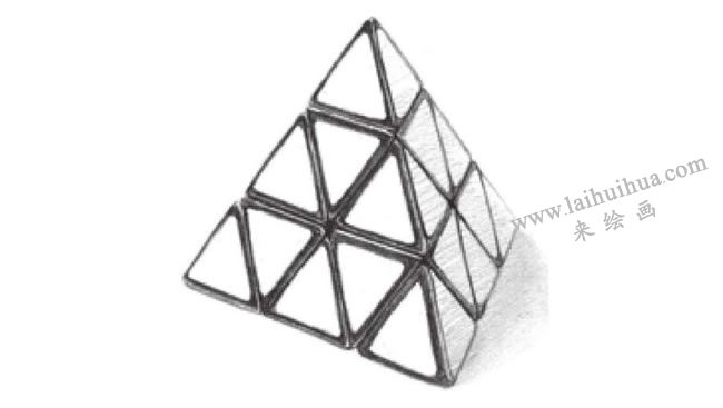 魔方素描畫法步驟03