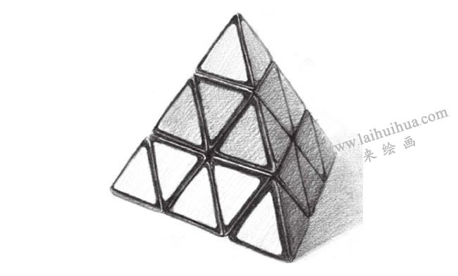 魔方素描畫法步驟04
