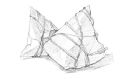 粽子素描畫(huà)法畫(huà)法步驟02