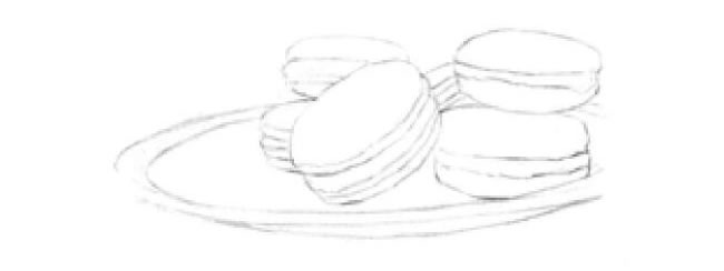 馬卡龍素描畫法步驟01