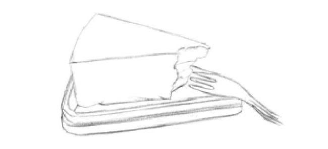 提拉米蘇素描畫法步驟01