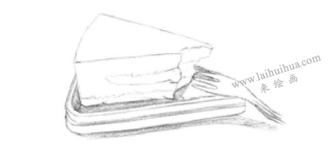 提拉米蘇素描畫法步驟02