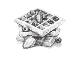華夫餅素描畫(huà)法