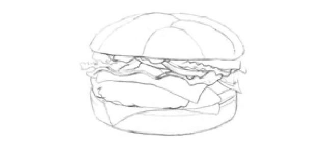 漢堡素描畫法步驟01
