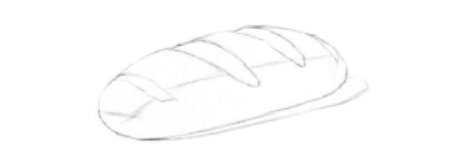 面包素描畫法步驟02