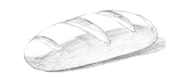 面包素描畫法步驟03