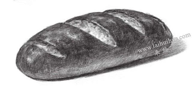 面包素描畫法步驟05