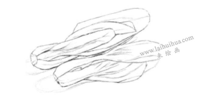青菜素描畫法步驟02